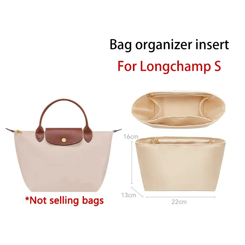 organisateur de sac en nylon pour longchamp s m l – insert de rangement durable pour sac, accessoires de modification intérieure