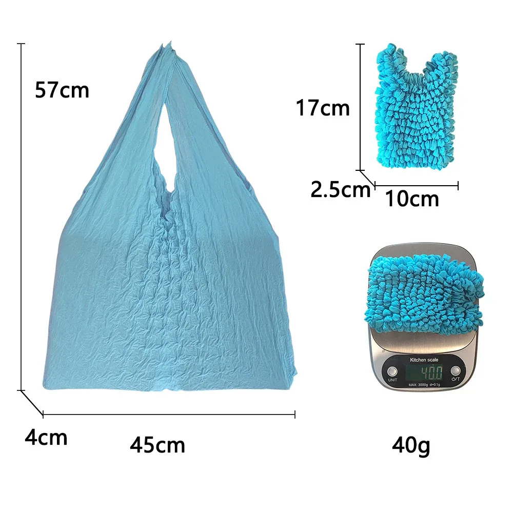 nouvelle expansion pli plissé flexible extensible mini sac à provisions grande capacité bulle élastique portable sac à main fourre-tout sac de rangement