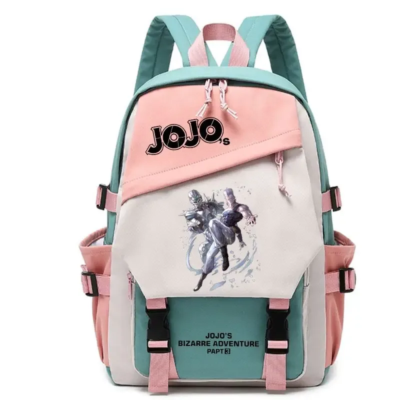 kujō jōtarō anime jojo's bizarre adventure sac à dos étudiant sac d'école toile adolescents sac à dos de voyage en plein air cadeau de mode