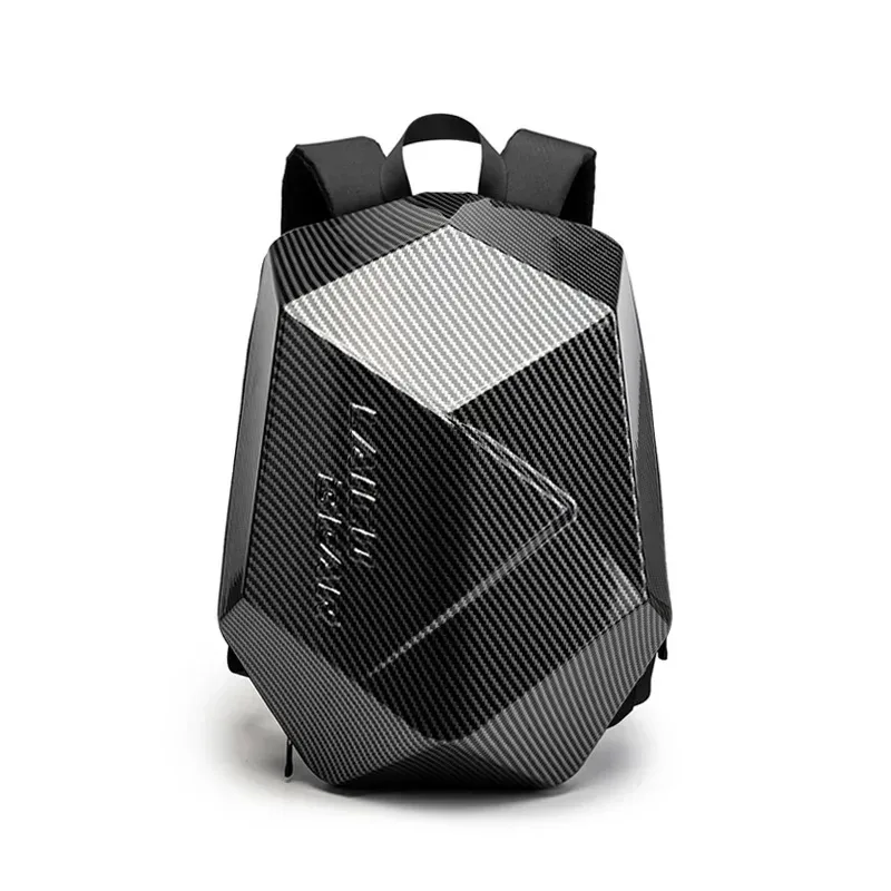 sac à dos à coque rigide pour motocycliste pour homme, équipement d'équitation, fibre de carbone, imperméable, facile, respirant, casque