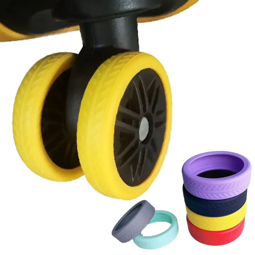 4/8 pièces de protections en silicone pour roues de bagages, réduisent l'usure et le bruit des roues, protège-roues pour valises