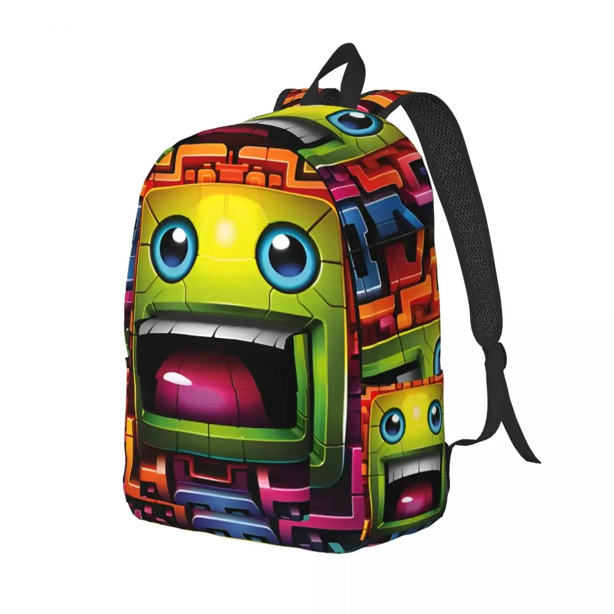 géométrie cube gaming dash sac à dos pour hommes femmes adolescent lycée affaires sac à dos ordinateur portable toile sacs sport