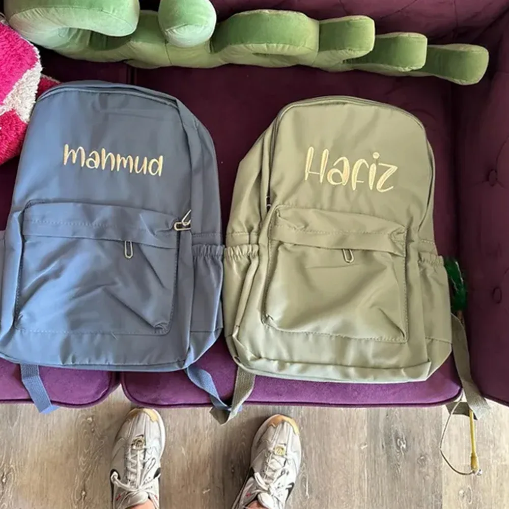 sac à dos personnalisé pour étudiants de grande capacité, sac à dos pour couple, sac d'ordinateur, sac à dos avec nom brodé personnalisé pour voyage de loisirs