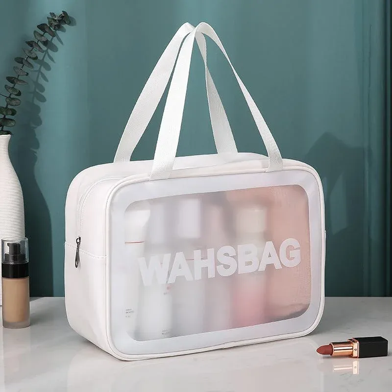trousse de toilette de voyage portable pour femmes, pochette de rangement de maquillage transparente et étanche, grande capacité, organisateur de cosmétiques, étui de beauté, 1 pièce