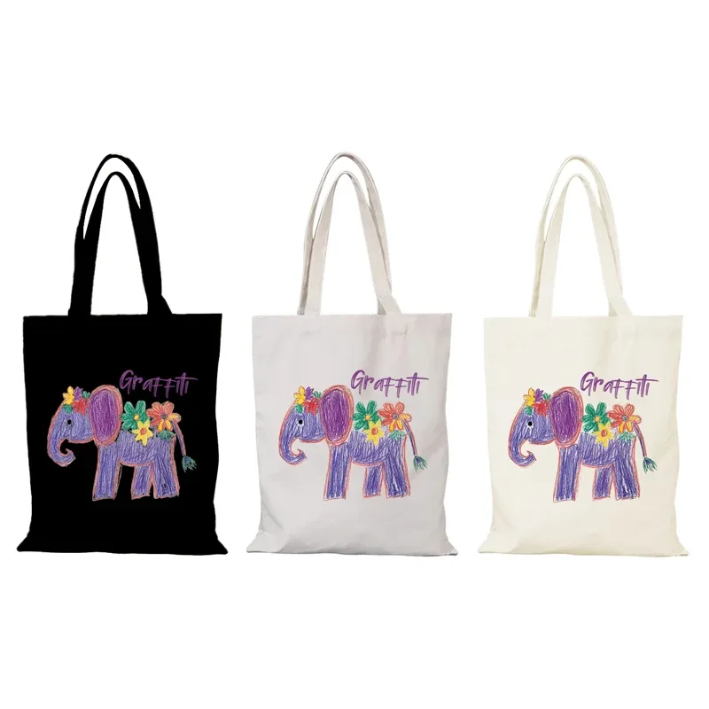 Sacs en tissu mignons dessin animé sac personnalisé loisirs sac à bandoulière pour femmes nouveaux sacs à main fourre-tout Eco Shopper Shopping plage toile dame