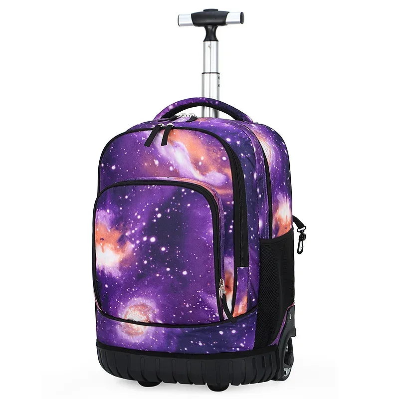 24 pouces école sac à dos roulant sacs enfants voyage chariot sac teeangers enfants sac à dos à roulettes pour fille sac d'école avec roues
