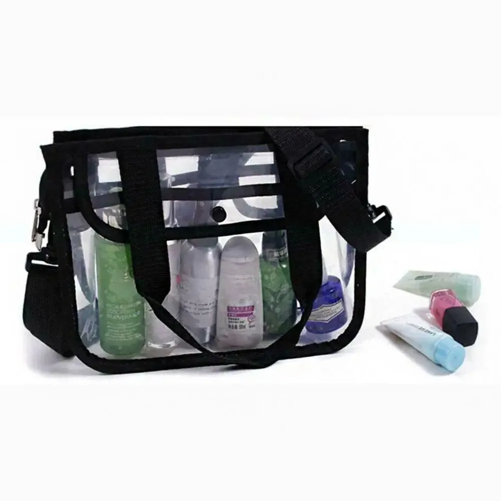 Trousse de toilette de voyage, pochette de plage en PVC, sac de maquillage, trousse de rangement, sac à bandoulière pour femme