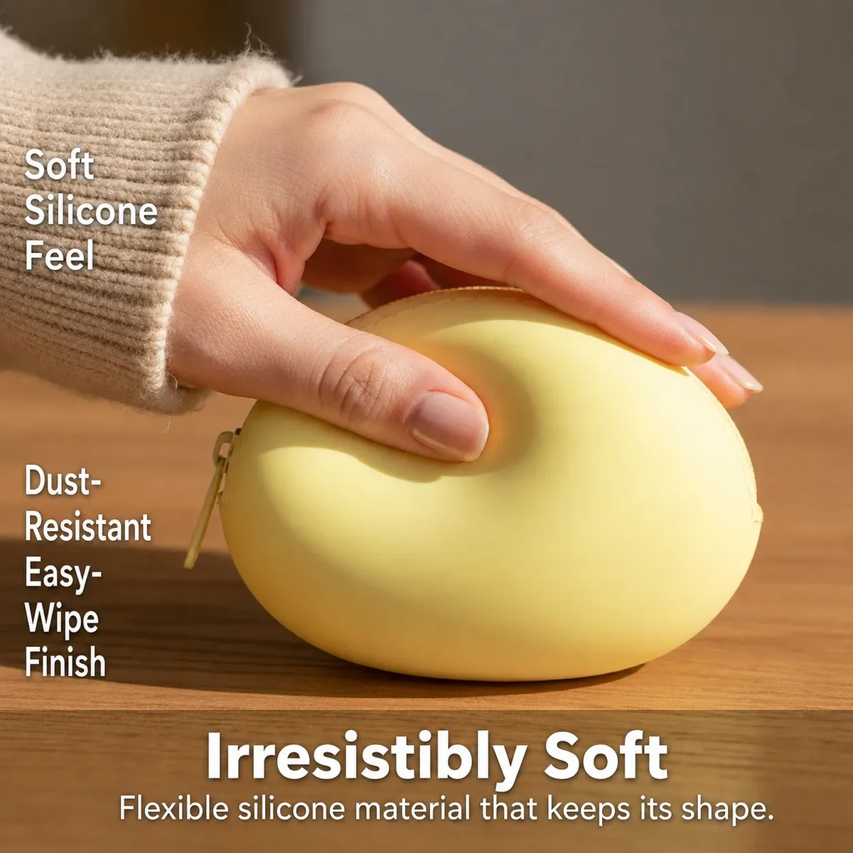 étui de rangement pour écouteurs, mini sac étanche résistant à la chaleur, sac à cosmétiques portable, porte-monnaie en silicone résistant aux taches pour usage quotidien