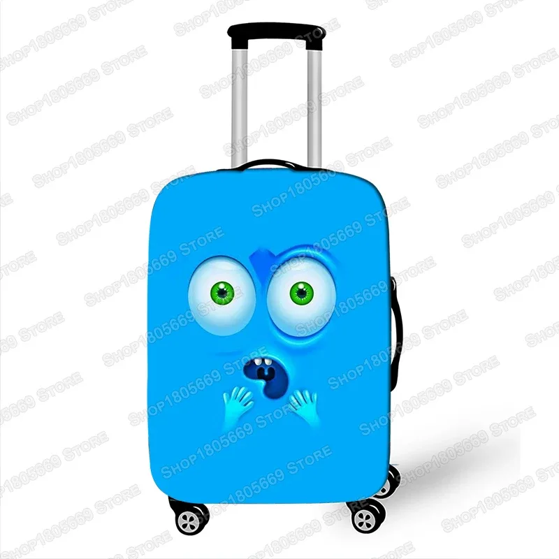 housse de valise imprimée expression drôle pour dames, housse de protection élastique pour bagages, housse anti-poussière