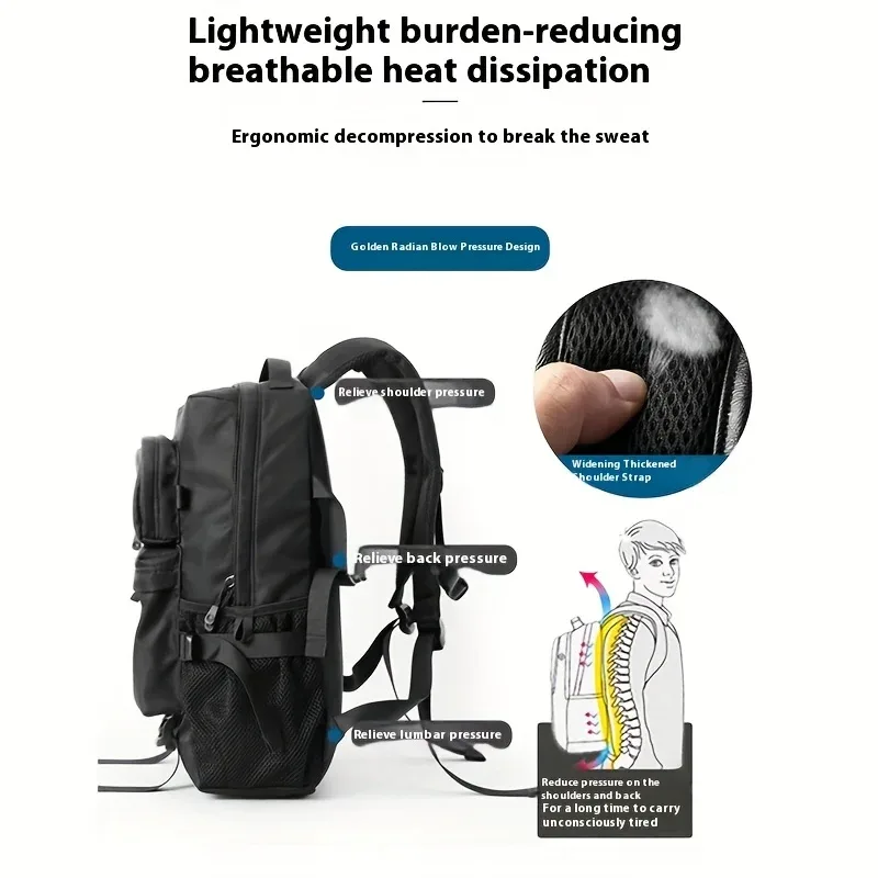 zuokedisi airlines sac à dos de voyage pour ordinateur portable de 15,6 pouces approuvé avec boîte à chaussures et sangle à bagages, sac à dos de randonnée