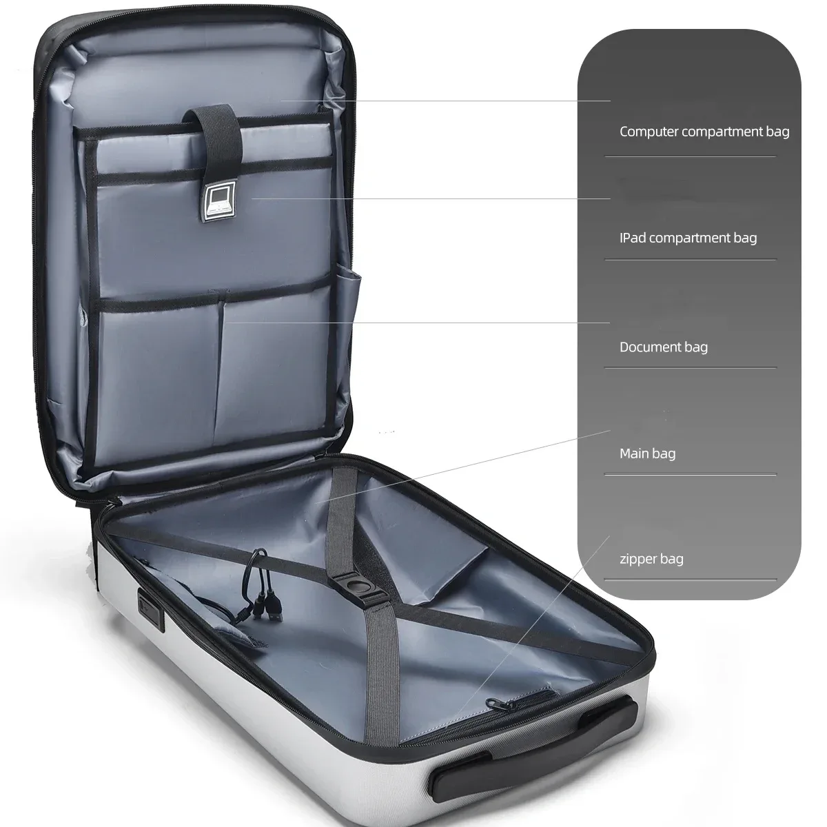 sac à dos étanche pour ordinateur portable 15.6 /17 pouces pour hommes, sac de jeu à coque rigide extensible, antivol tsa, chargeur usb, sacs de voyage d'affaires