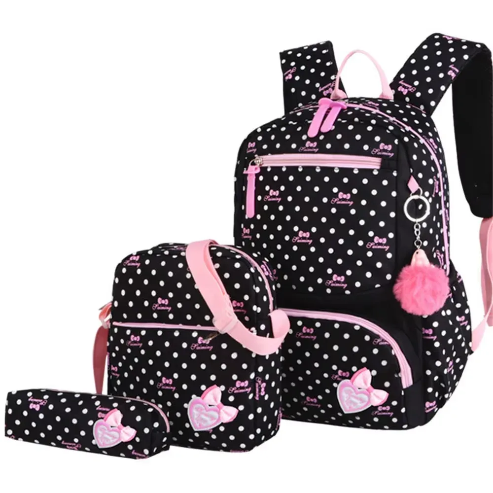 bunnyfly ensemble de 3 sacs à dos scolaires pour enfants, sac à dos tendance et adorable pour filles, étudiants, mochila sac