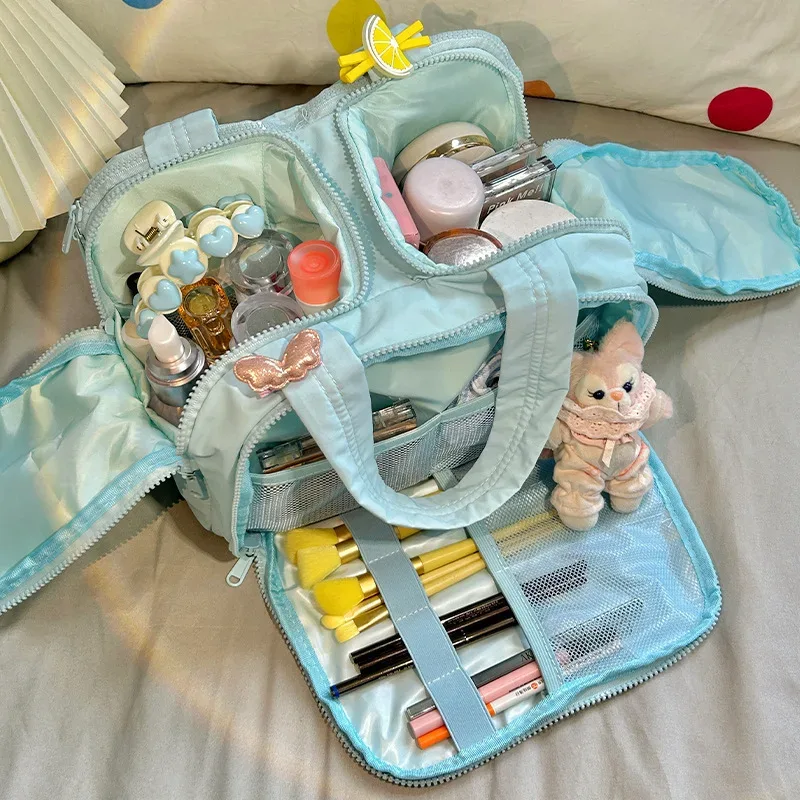 nouveau sac à cosmétiques pour femmes, sac de rangement portable, sac de maquillage de luxe de grande capacité, organisateur de voyage, sacs de toilette essentiels