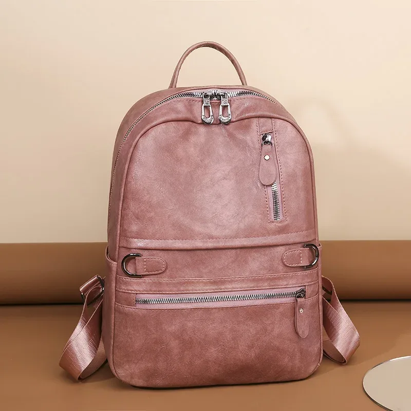 sacs de voyage multifonctionnels vintage pour femmes, sac à dos grande capacité, sac d'école étudiant, cartables en cuir de vachette de luxe pour femmes, nouveau