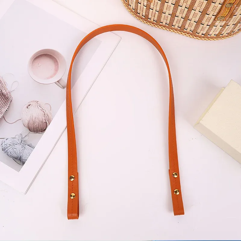 2 pièces couleur unie détachable en cuir pu sac ceinture bricolage poignée de remplacement sacs à bandoulière accessoires sac à main bande sangle bande poignée
