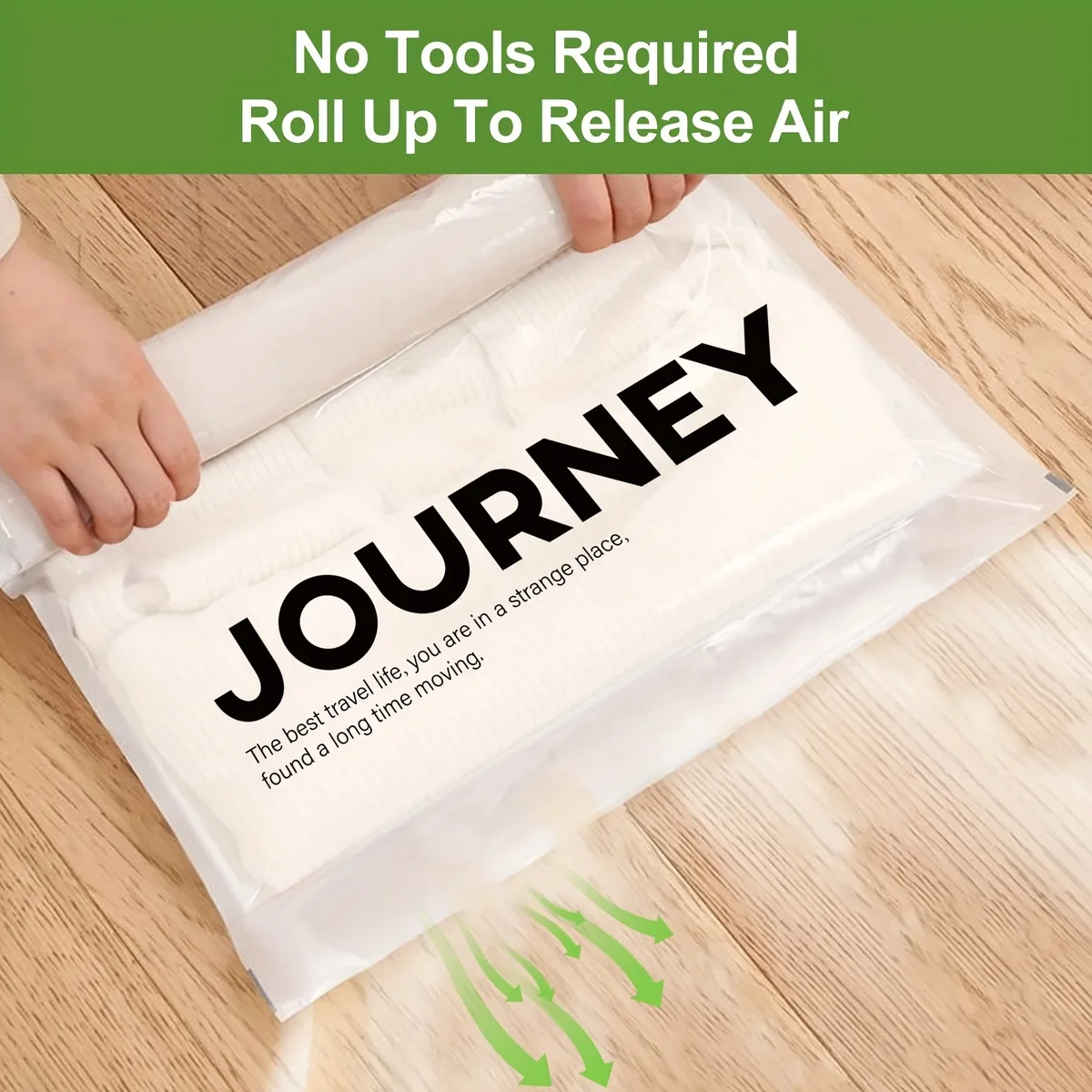 2 sacs de voyage compressibles enroulables – sacs de rangement pour bagages et croisières, disponibles en trois tailles, sans besoin de pompe à vide