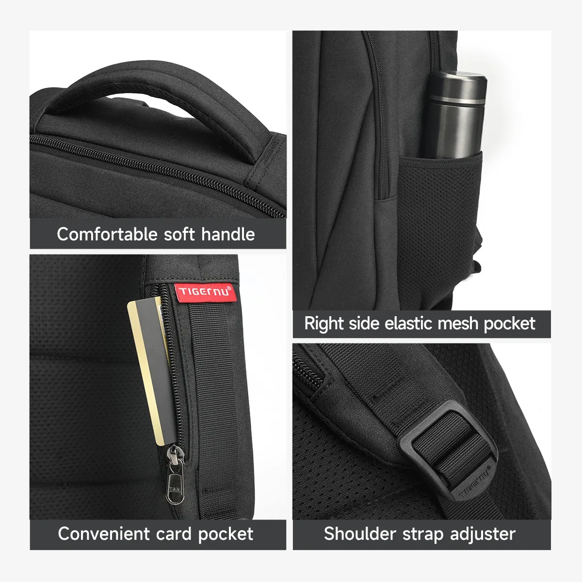 tigernu sacs de dégagement hommes sac à dos antivol usb charge 15.6 pochette d'ordinateur mochilas féminin mâle sac à dos cahier cartable