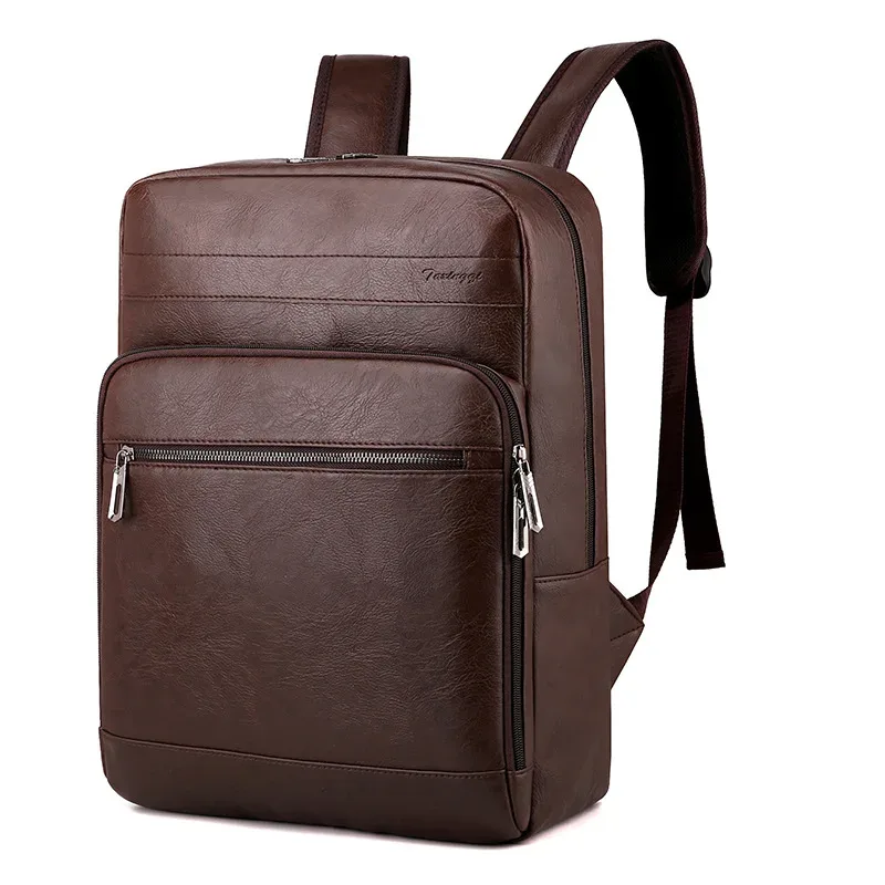 nouveau sac à dos en cuir sac à dos d'affaires décontracté pour hommes sac d'ordinateur de grande capacité sac à dos pour étudiant sac à dos de voyage simple