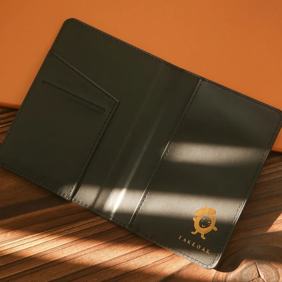 housse de passeport en cuir pu à motif pied-de-poule avec estampage à chaud doré personnalisé, plusieurs emplacements pour cartes, porte-documents de voyage vintage de luxe