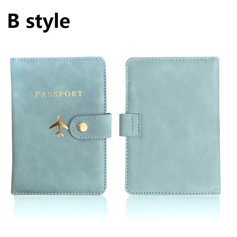 étui porte-passeport en cuir pour essentiels de voyage, portefeuille cartes de crédit, housse de passeport pour femme/homme avec boucle