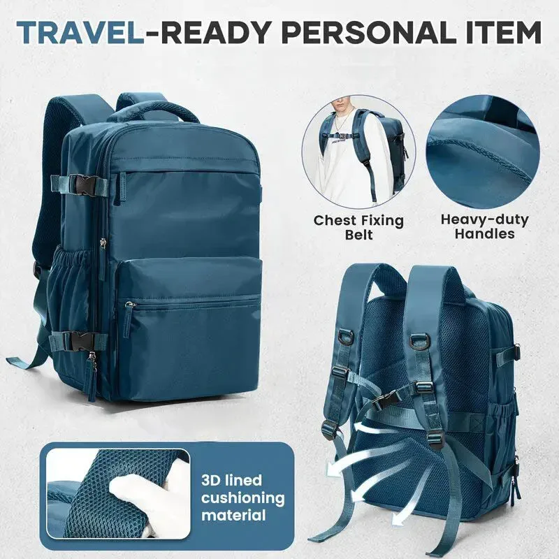 sac à dos de voyage décontracté buylor pour hommes et femmes, résistant à l'eau, adapté aux ordinateurs portables de 16 pouces, compressé sous vide, pour les voyages d'affaires