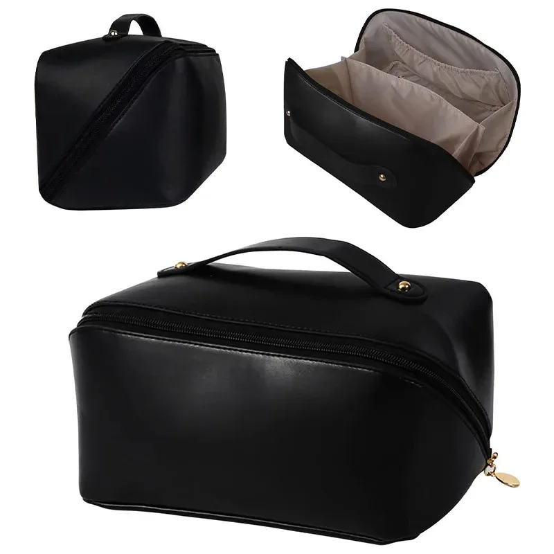 sac cosmétique portable avec nom personnalisé pour femme, sacs de rangement d'oreiller brodés personnalisés, trousse de toilette en pu, nouveau