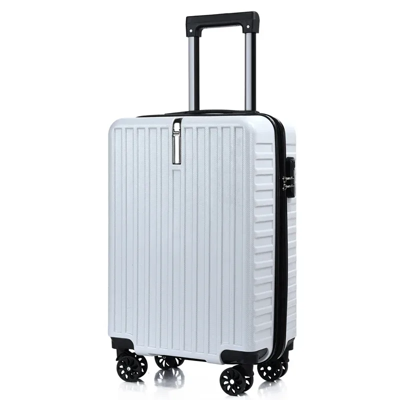 nouveau bagage de 20 pouces, valise à roulettes, valise de voyage, boîte de rangement à coque rigide, fermeture à glissière, rangement en couches