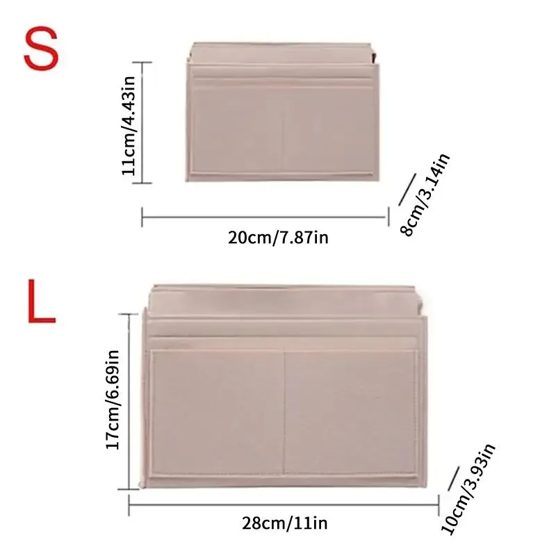 organisateur de sac à main, insert multi-poches en feutre pour sac à main, sac fourre-tout, organisateur de sac à main