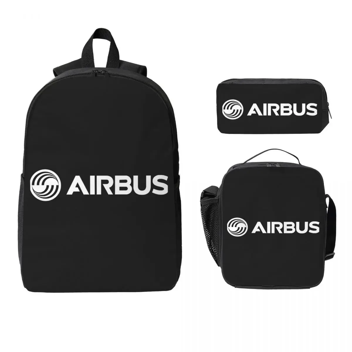 sac à dos blanc avec logo airbus pour étudiants, garçons et filles, sac d'école, sacs à bandoulière pour ordinateur, sac à déjeuner isotherme 3ps, trousse à crayons