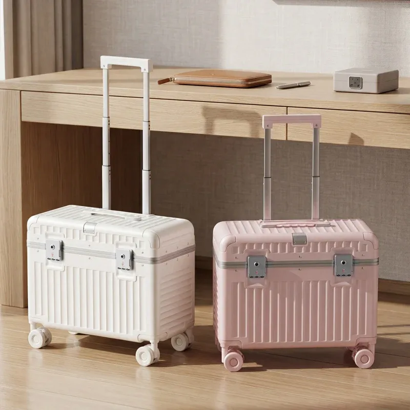 valise de cabine à roulettes 20 pouces, ouverture par le haut, en pc, avec cadre en aluminium épaissi et serrure tsa