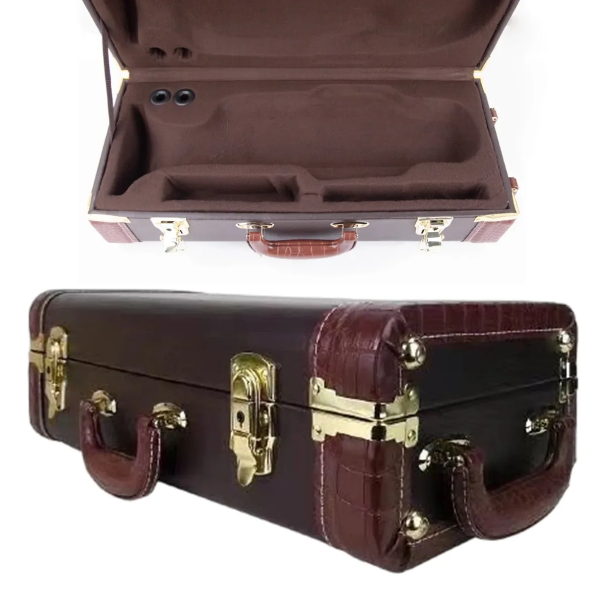 étui pour saxophone alto portable, mallette rigide antichoc, protection rembourrée avec poignée, sac de transport pour saxophone