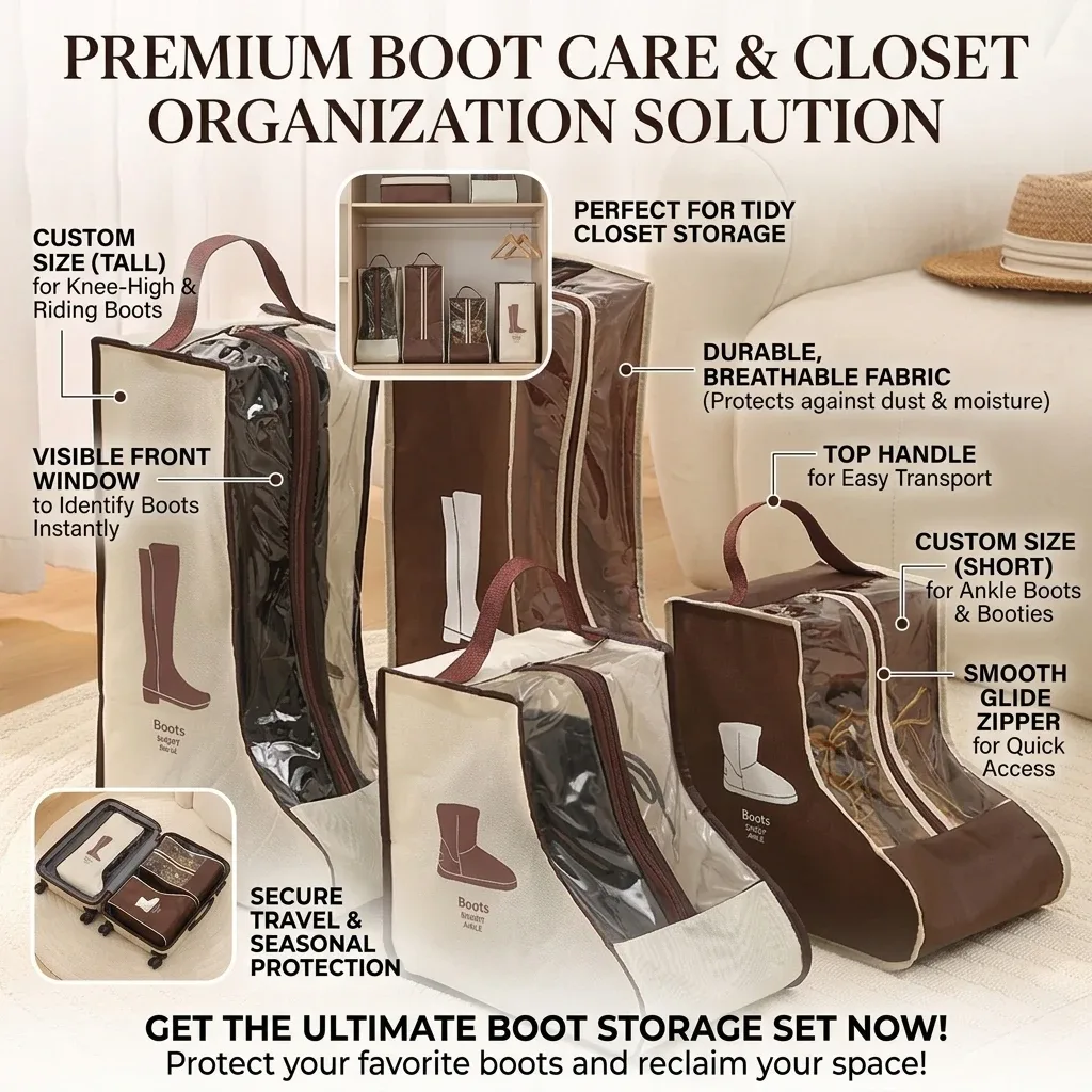 sac de rangement pour chaussures, housse de protection non tissée pour chaussures, bottes courtes et bottes, o