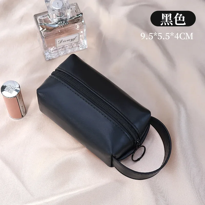 mini trousse de maquillage pour sac à main, trousse à cosmétiques en pu, trousse de toilette étanche, trousse de maquillage de voyage, rouge à lèvres, pochette à cosmétiques, organisateur de voyage