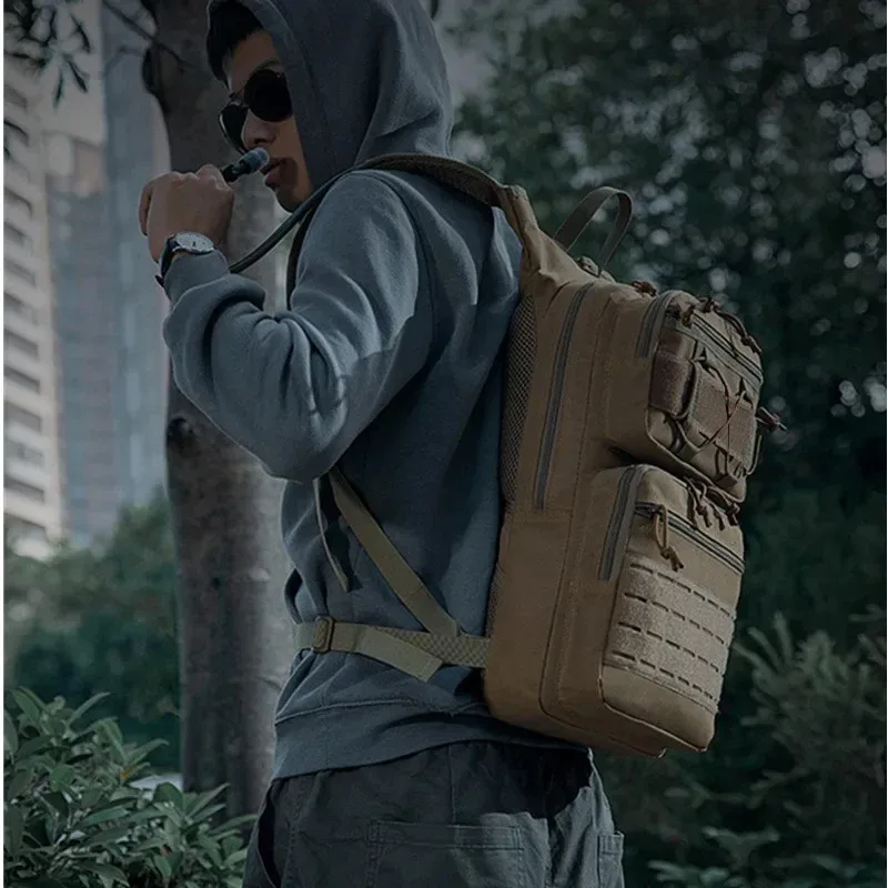 sac à dos tactique de grande capacité pour randonnée en plein air, camping, cyclisme, sac à dos de voyage multi-poches pour hommes et femmes