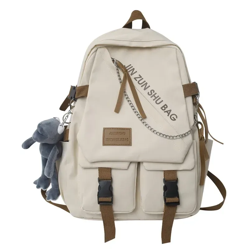 nouveau sac à dos simple de grande capacité harajuku campus couple loisirs ordinateur voyage lycée cartable