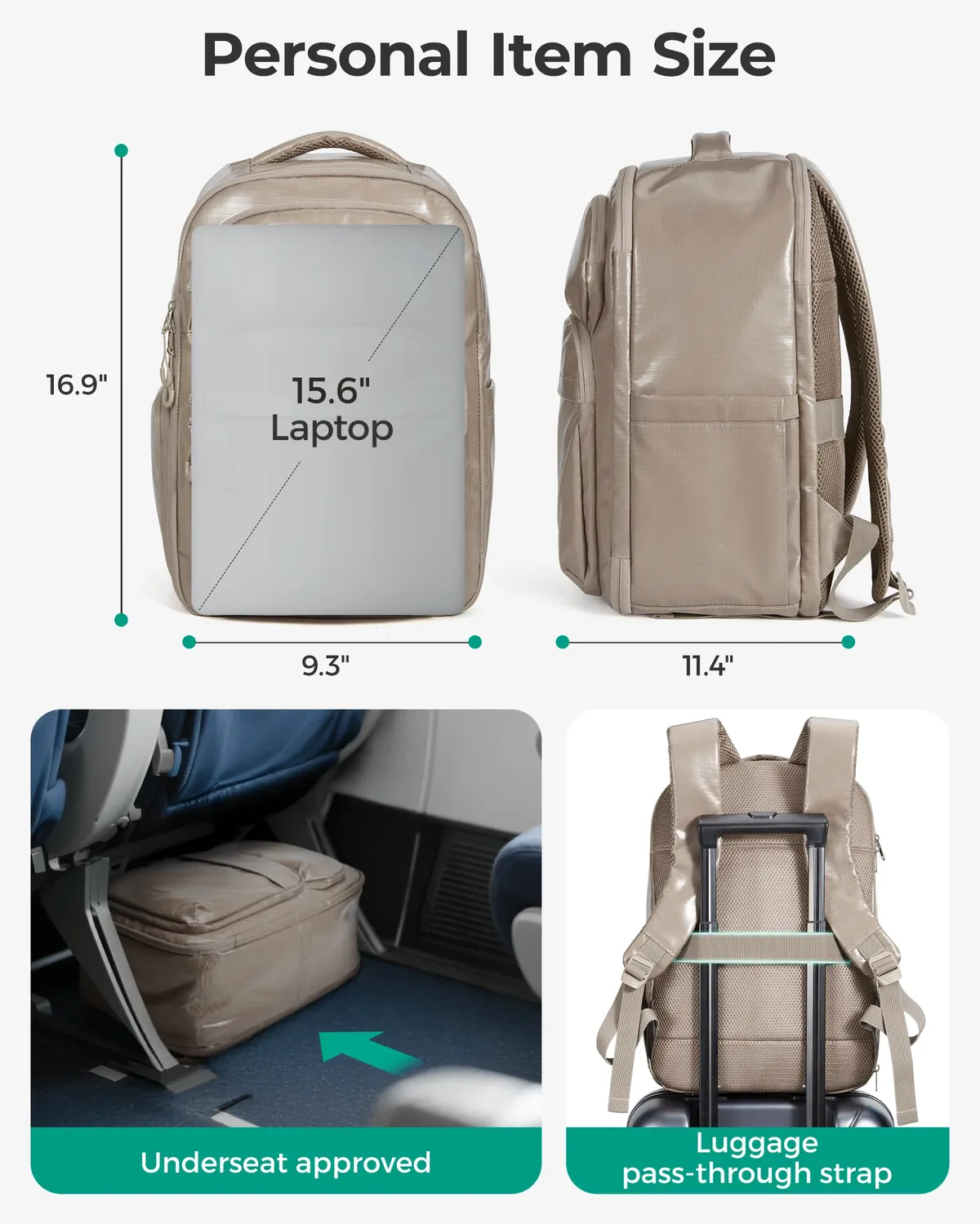 bagsmart sac à dos homme sac à dos étanche pour école d'affaires 27l hommes femmes voyage sac à dos bagage à main