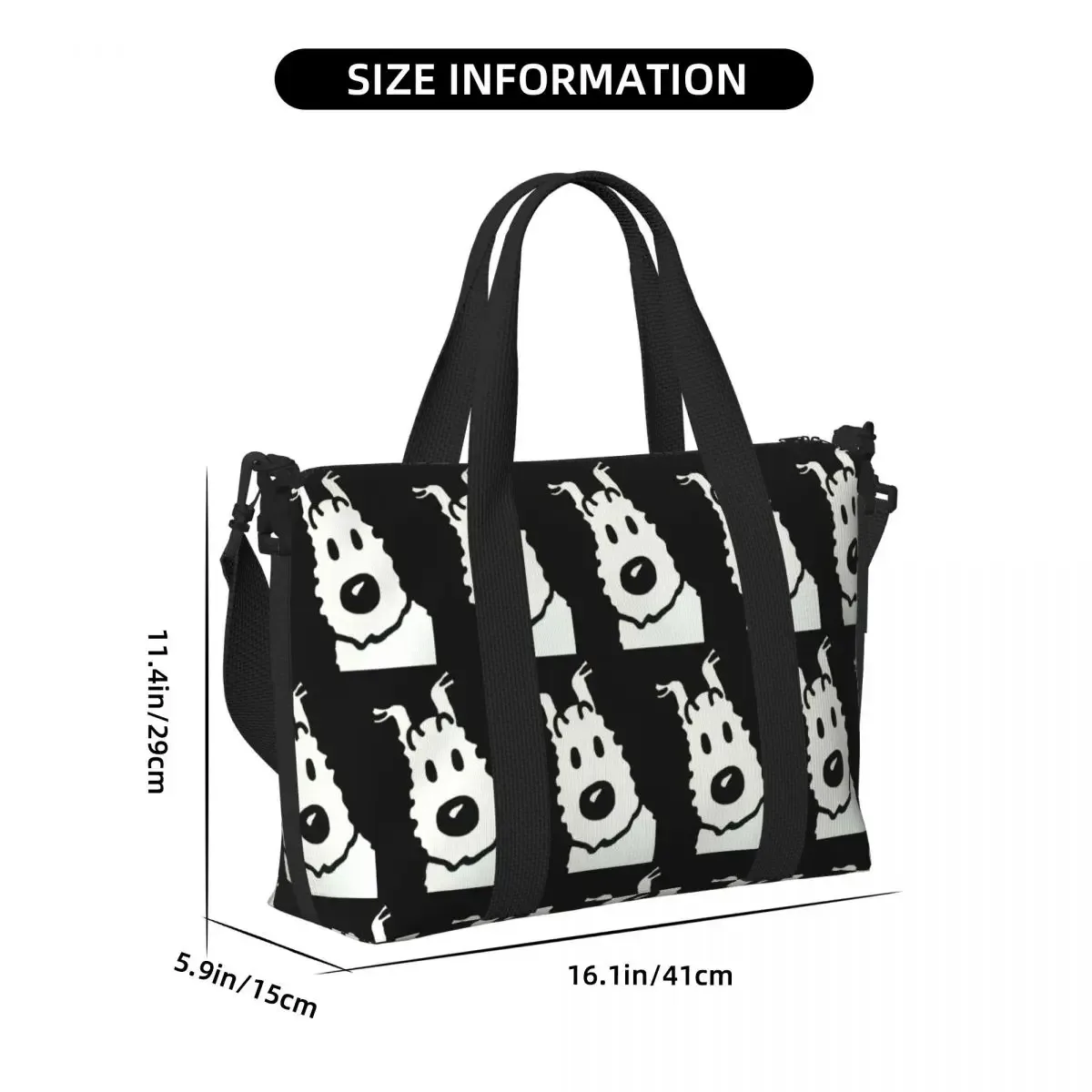 sac de voyage de plage the adventures of t-tintin-s, fourre-tout de grande capacité pour salle de sport, sac à bandoulière de shopping pour femmes