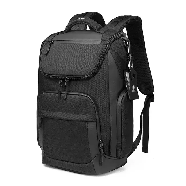 ozuko-sac à dos multifonction pour hommes, grande capacité, étanche, pour ordinateur portable de 15.6 pouces, pour voyage en plein air