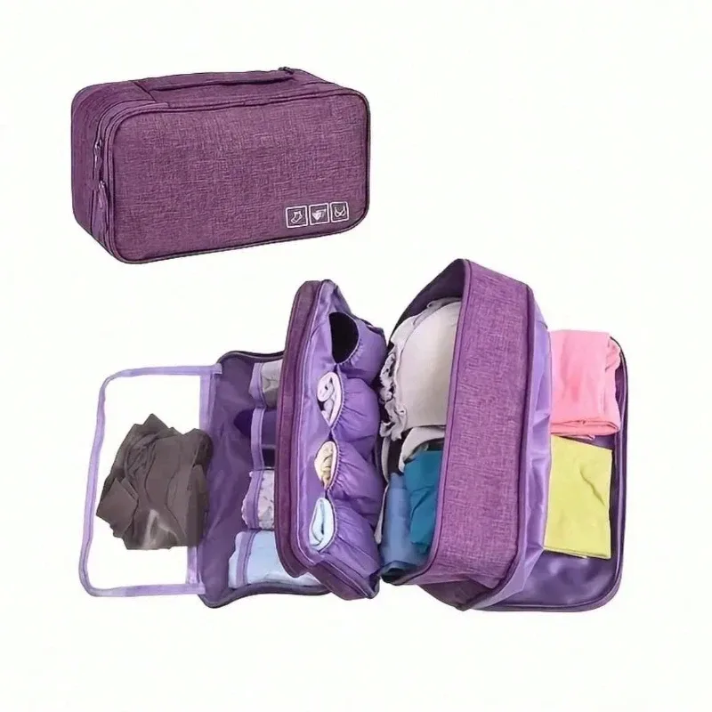 organisateur d'emballage de voyage, 1 pièce, sac de rangement léger à fermeture éclair pour sous-vêtements chaussettes accessoires pour bagages et valises sac de voyage