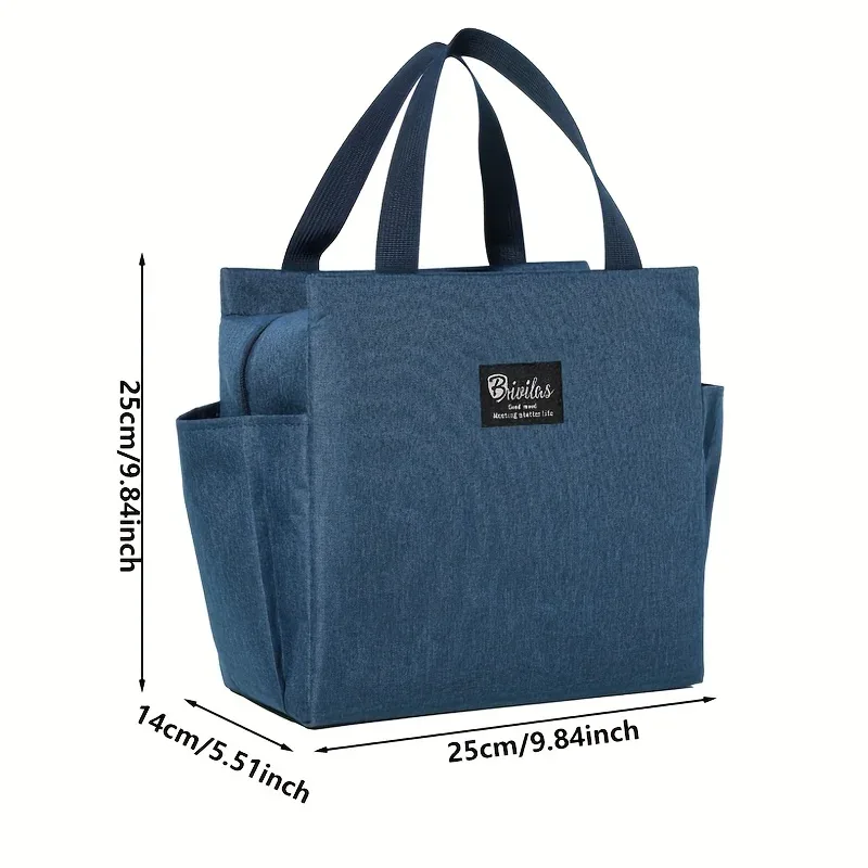 sac fourre-tout isotherme à double poche, sac à lunch isotherme, sac fourre-tout portable sans contact avec les aliments, sac à pique-nique isotherme de grande capacité, sac à lunch lavable avec fermeture éclair, adapté aux pique-niques en plein air, au camping ou à une utilisation quotidienne au travail