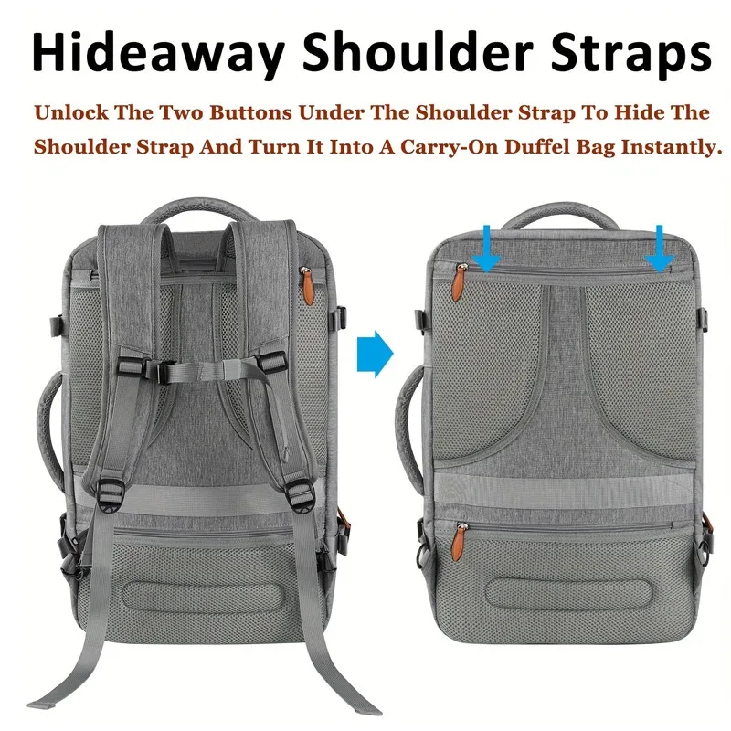 sac à dos de voyage, sac à dos de voyage approuvé par les compagnies aériennes avec 3 cubes de rangement, sac de voyage extensible de grande capacité 40l pour ordinateur portable de 17,3 pouces, anti-vol