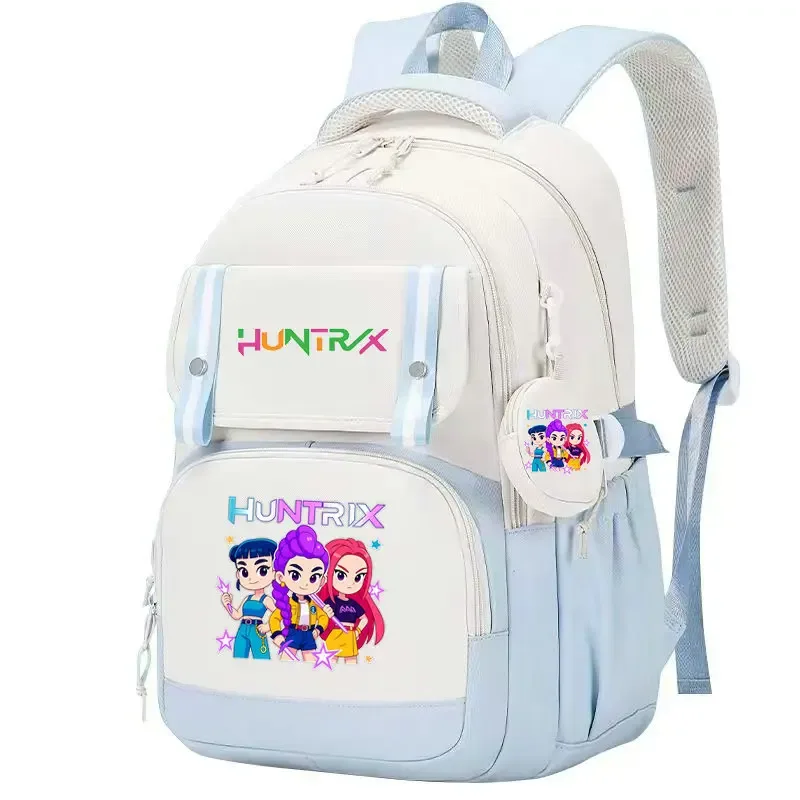 mochila kpop demon hunters – sac à dos imprimé léger, cartable pour fille, sac de voyage décontracté pour les déplacements