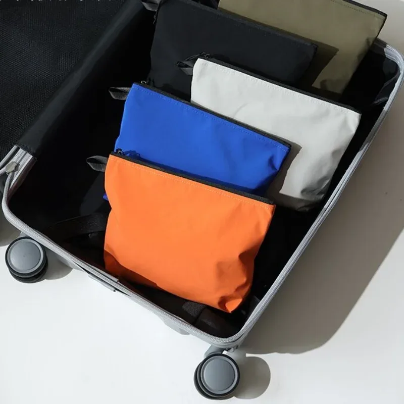 sac de maquillage étanche à fermeture éclair, sac de voyage en tissu oxford, sac de rinçage portable, sac de voyage pliable, article essentiel pour les voyages en plein air