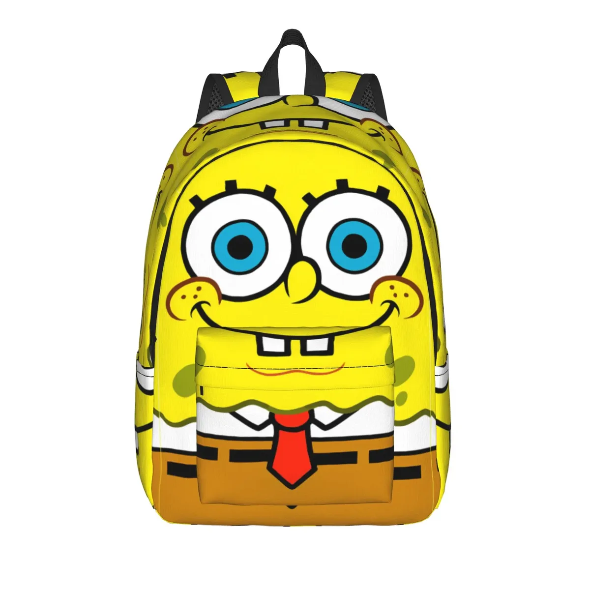 sac à dos jaune solide bob l'éponge, sacs à dos de camping, sacs d'école modernes pour étudiants, sac à dos de haute qualité