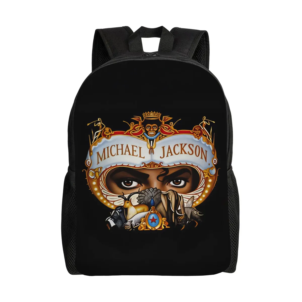 michael mj sac à dos unisexe respirant en polyester, sacs d'école amusants, sac à dos de voyage design