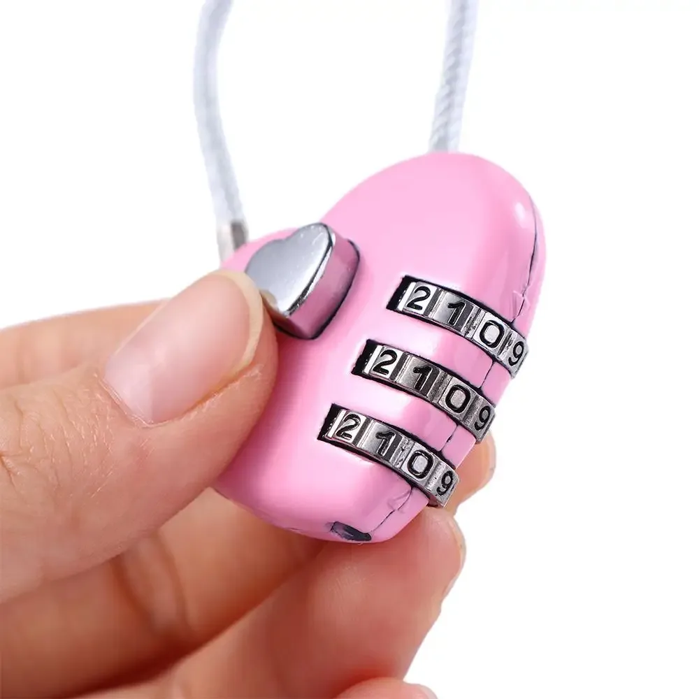 cadenas en forme de cœur pour valise, trolley, tiroir de gym, valise, cadenas à code douanier tsa, cadenas à combinaison pour bagages de voyage