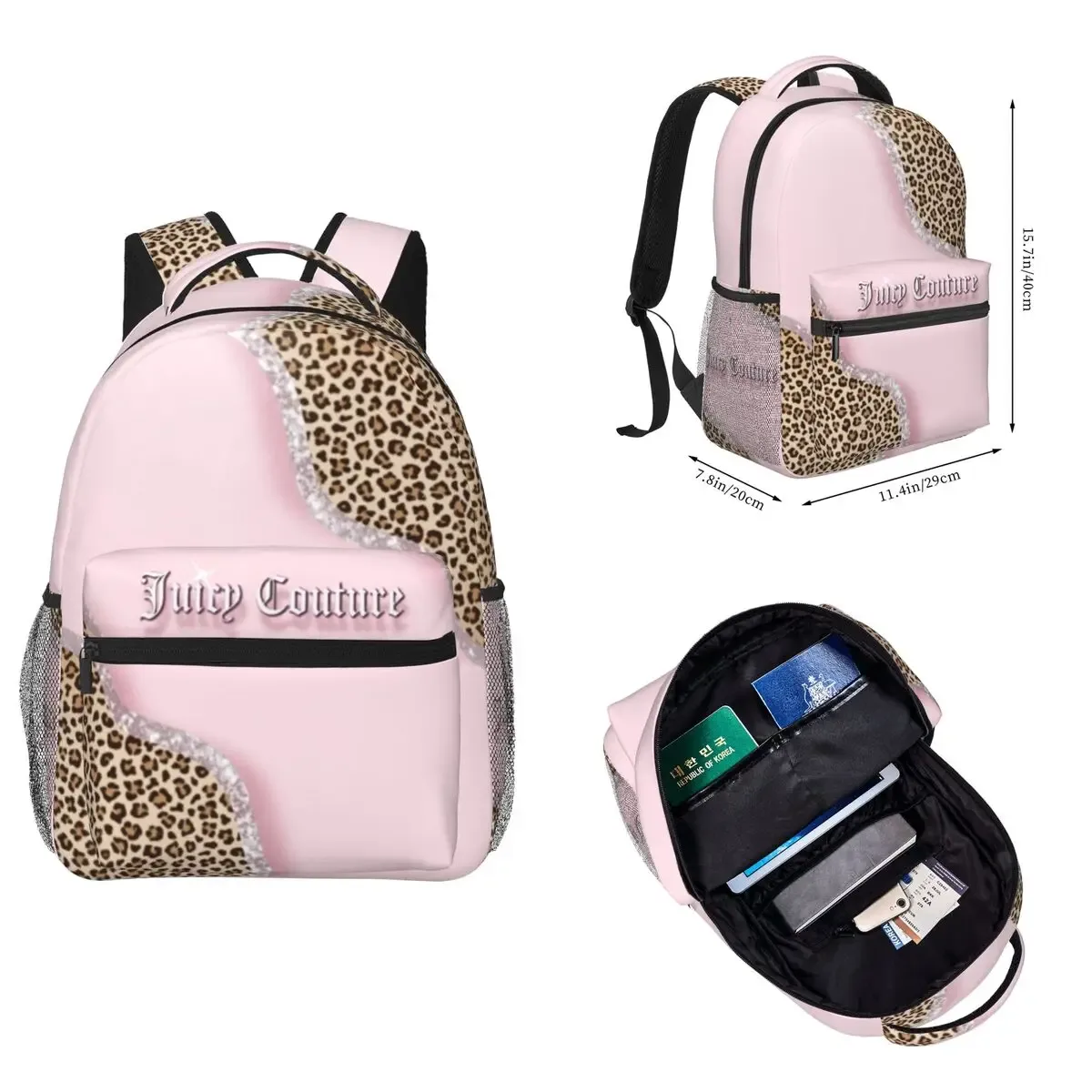 sac à dos juicy-c-couture pour hommes et femmes, sac à dos tendance pour étudiants et professionnels, sac à bandoulière pour collège, 16 pouces