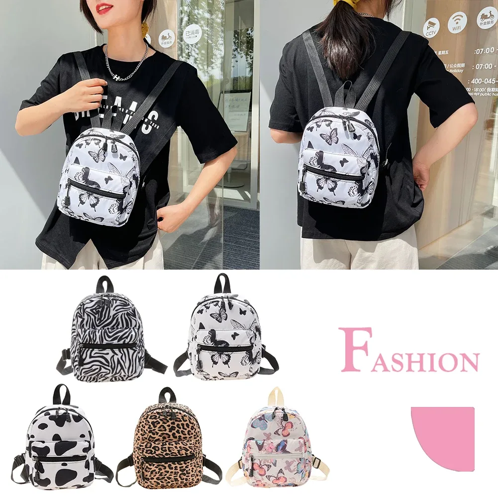 sac à dos vintage pour femme, motif animalier imprimé, sac à dos décontracté pour jeunes filles, grand sac à main de voyage quotidien, style preppy