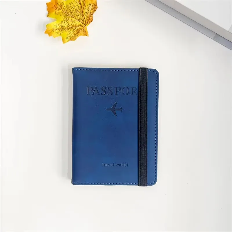 porte-passeport vintage rfid pour femmes et hommes, porte-cartes multifonction, porte-cartes bancaires, étui en cuir pu, accessoires de voyage