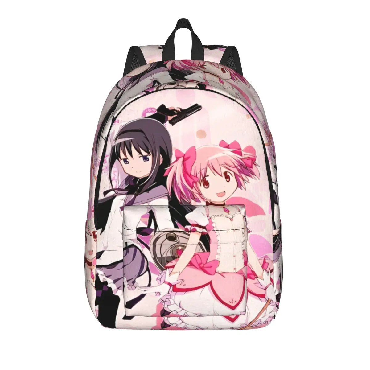 sac à dos anime puella magi madoka magica pour hommes et femmes, sac à dos d'école secondaire, sac à bandoulière pour ordinateur portable kaname madoka